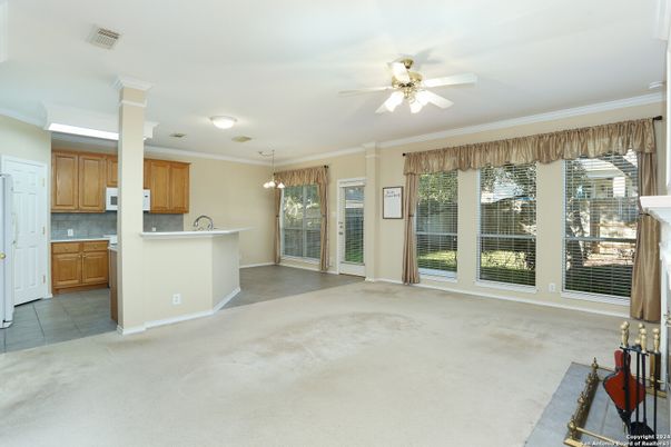 Empty room, Interior, Kitchen, Pendant Lights