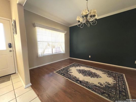 Chandelier, Empty room, Interior, Wood Texture Flooring