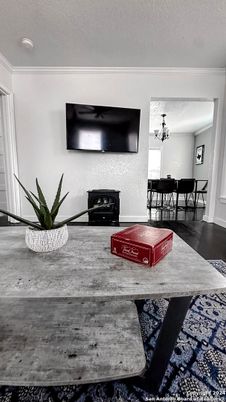 Dining room, Fireplace, Interior, Wood Texture Flooring
