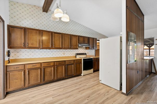 Interior, Kitchen, Wood Texture Flooring
