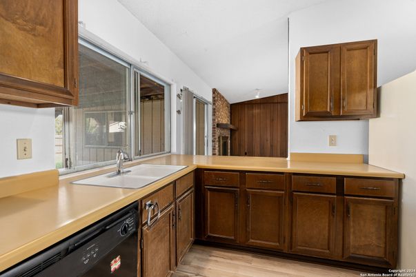 Interior, Kitchen, Wood Texture Flooring