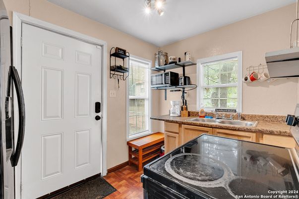 Interior, Kitchen, Wood Texture Flooring
