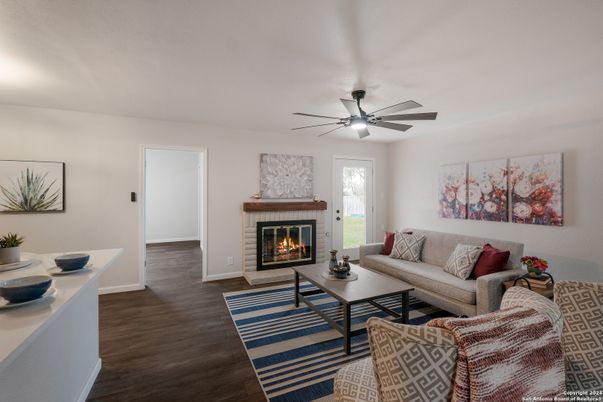 Fireplace, Interior, Living room, Wood Texture Flooring