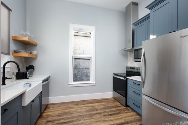 Interior, Kitchen, Wood Texture Flooring