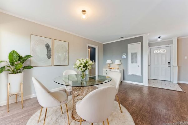 Dining room, Interior, Wood Texture Flooring
