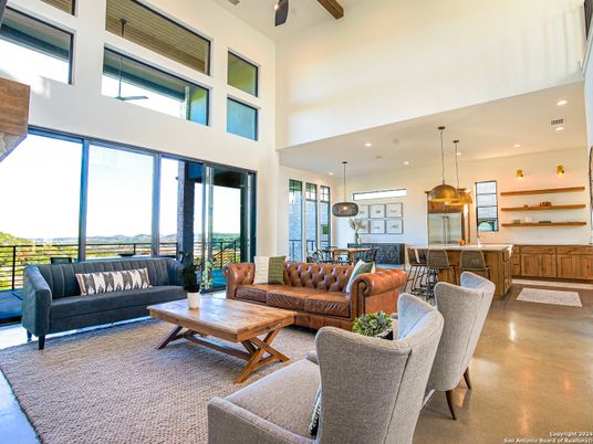 Interior, Kitchen, Living room, Pendant Lights, Recessed Lighting, Wood Texture Flooring