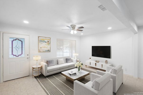 Interior, Living room, Recessed Lighting