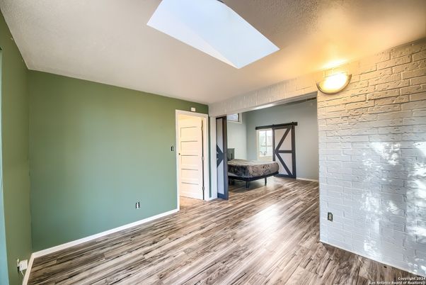Empty room, Interior, Stone Walls, Wood Texture Flooring