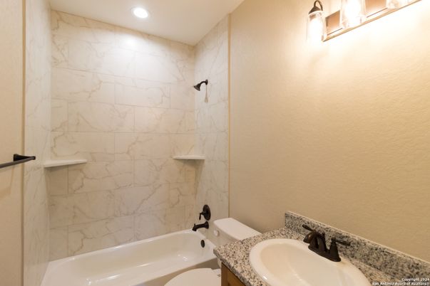 Bathroom, Interior, Marble Walls, Recessed Lighting