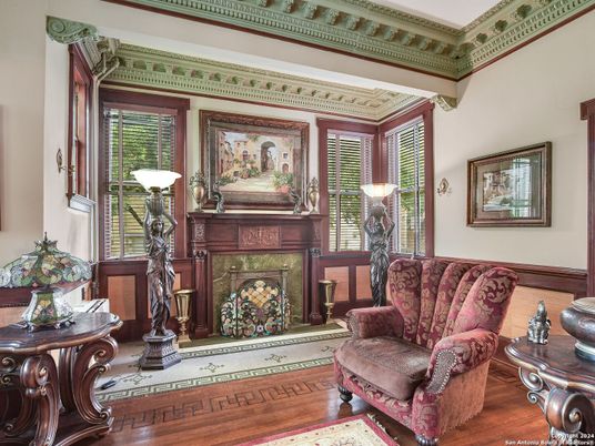 Fireplace, Interior, Wood Texture Flooring
