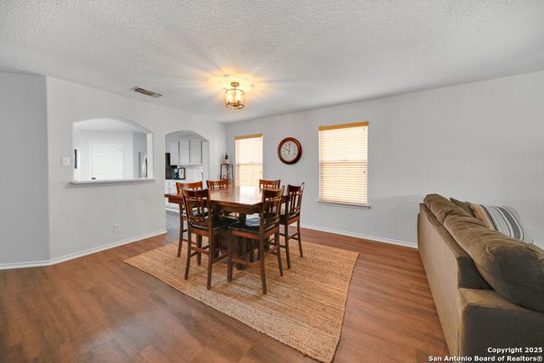 Dining room, Interior, Wood Texture Flooring