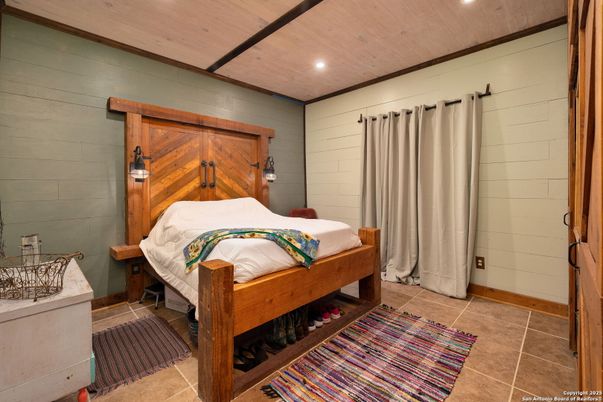 Bedroom, Interior, Recessed Lighting, Wooden Ceilings