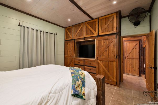 Bedroom, Interior, Recessed Lighting, Wooden Ceilings