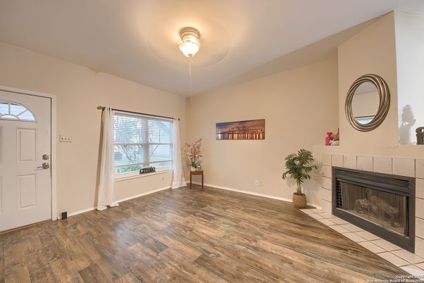 Empty room, Fireplace, Interior, Wood Texture Flooring