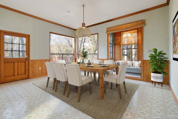 Dining room, Interior, Pendant Lights