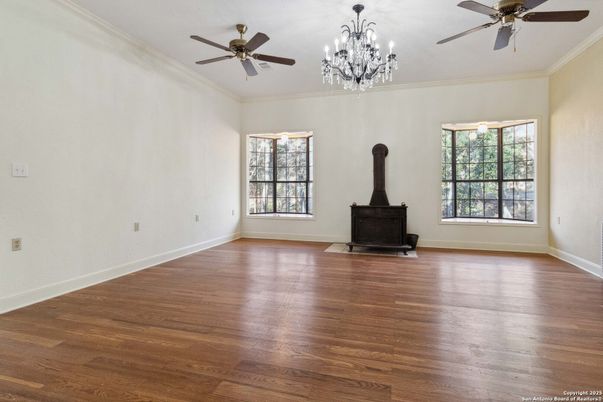 Chandelier, Empty room, Interior, Wood Texture Flooring