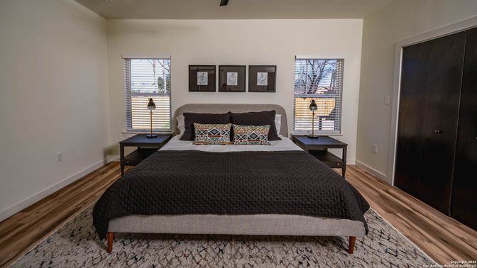 Bedroom, Interior, Wood Texture Flooring