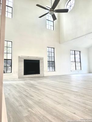 Empty room, Fireplace, Interior, Wood Texture Flooring