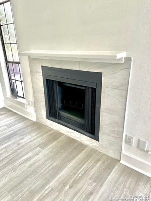 Fireplace, Interior, Wood Texture Flooring