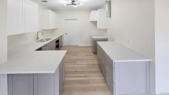 Interior, Kitchen, Wood Texture Flooring