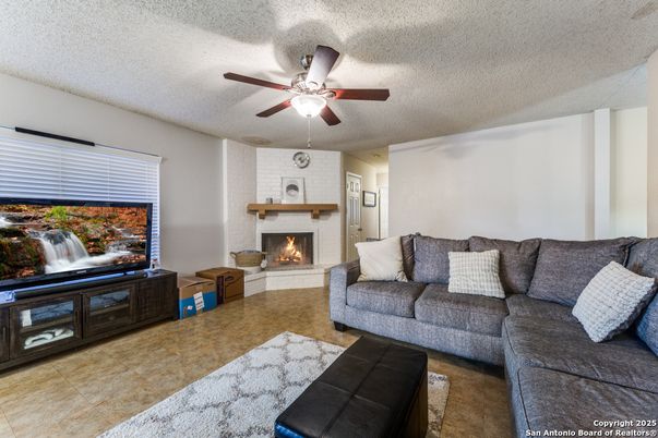 Fireplace, Interior, Living room, Stone Walls