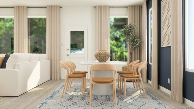 Dining room, Interior, Wood Texture Flooring