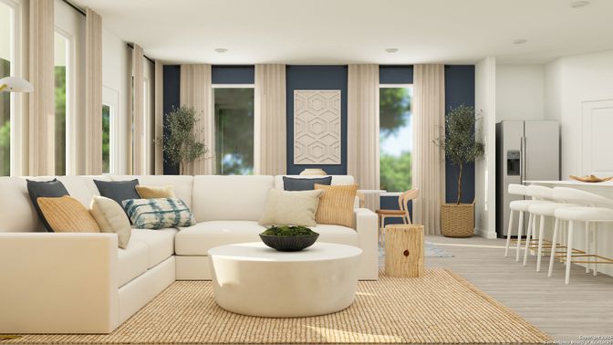 Interior, Living room, Recessed Lighting