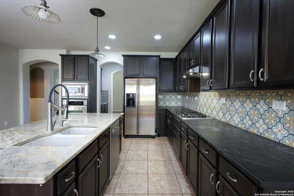 Interior, Kitchen, Pendant Lights, Recessed Lighting, Stainless Steel Appliances