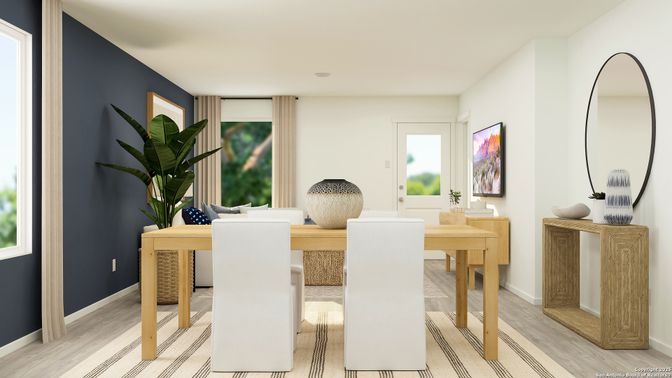 Dining room, Interior, Wood Texture Flooring