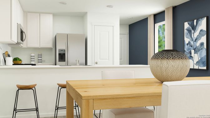 Dining room, Interior, Kitchen, Recessed Lighting, Stainless Steel Appliances
