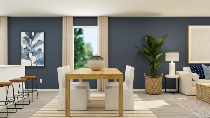 Dining room, Interior, Wood Texture Flooring