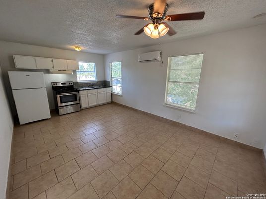 Empty room, Interior, Kitchen, Stainless Steel Appliances