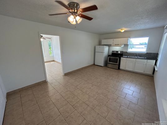 Empty room, Interior, Kitchen, Stainless Steel Appliances