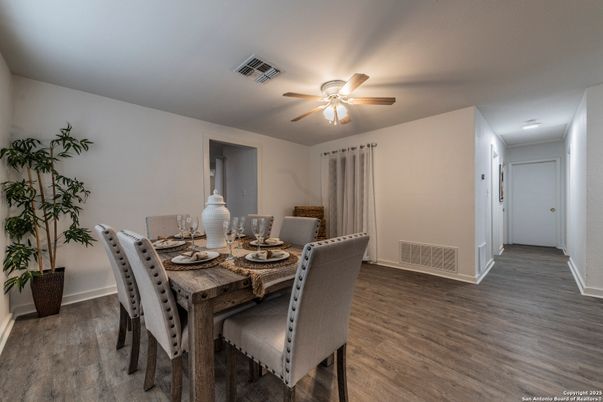 Dining room, Interior, Wood Texture Flooring