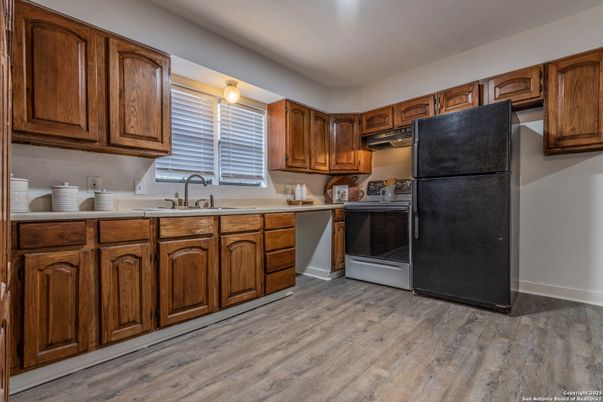 Interior, Kitchen, Wood Texture Flooring
