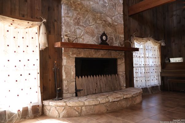 Fireplace, Interior, Stone Walls, Wooden Walls