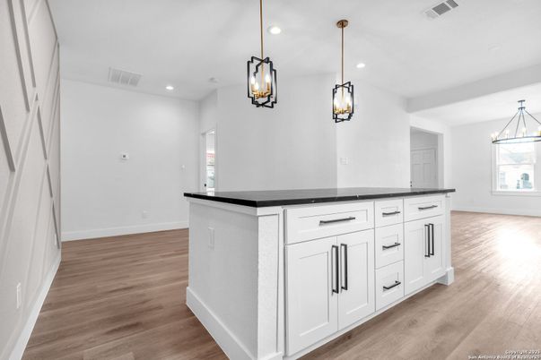 Interior, Pendant Lights, Recessed Lighting, Wood Texture Flooring