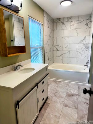 Bathroom, Interior, Marble Walls, Recessed Lighting