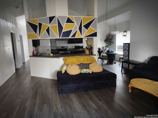 Interior, Kitchen, Pendant Lights, Wood Texture Flooring