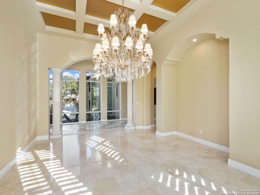 Chandelier, Empty room, Interior, Recessed Lighting