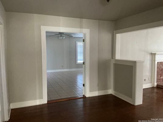 Empty room, Fireplace, Interior, Wood Texture Flooring
