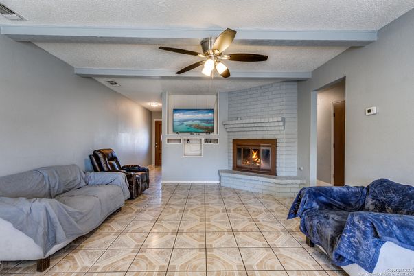 Fireplace, Interior, Living room, Stone Walls