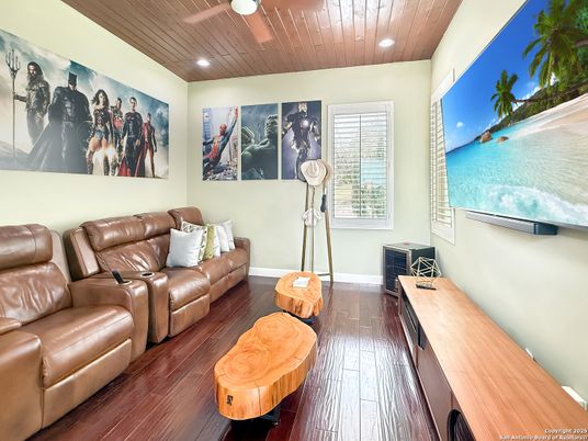Interior, Living room, Recessed Lighting, Wooden Ceilings, Wood Texture Flooring