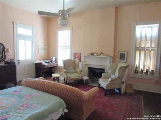 Bedroom, Fireplace, Interior