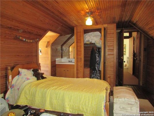 Bedroom, Interior, Wooden Ceilings, Wood Texture Flooring, Wooden Walls