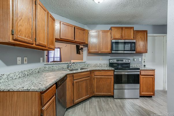 Interior, Kitchen, Wood Texture Flooring
