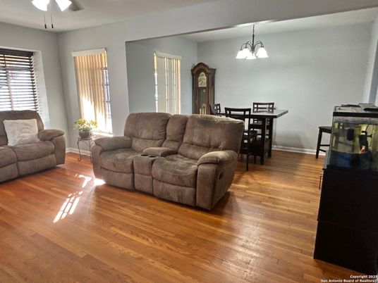 Dining room, Interior, Living room, Pendant Lights, Wood Texture Flooring