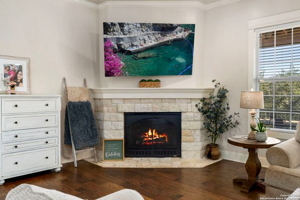Fireplace, Interior, Wood Texture Flooring