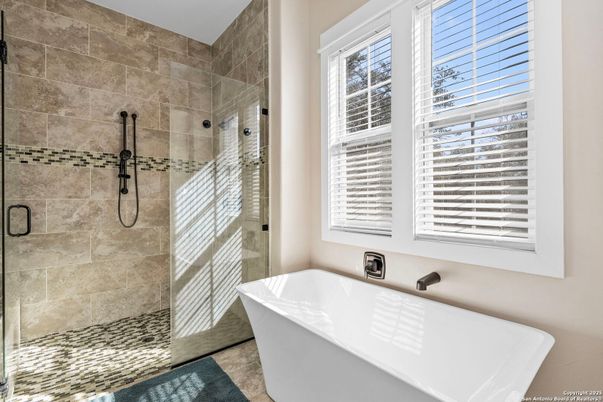 Bathroom, Free Standing Baths, Interior, Stone Walls