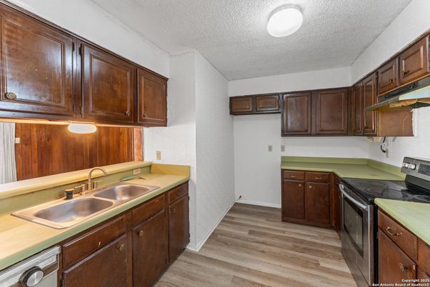 Interior, Kitchen, Wood Texture Flooring